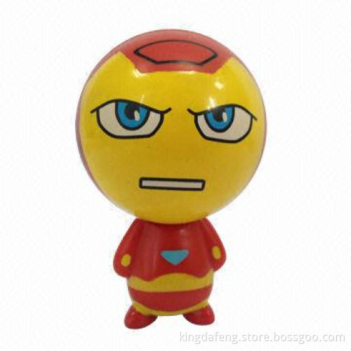 Plastic figures of little multicolored hero
